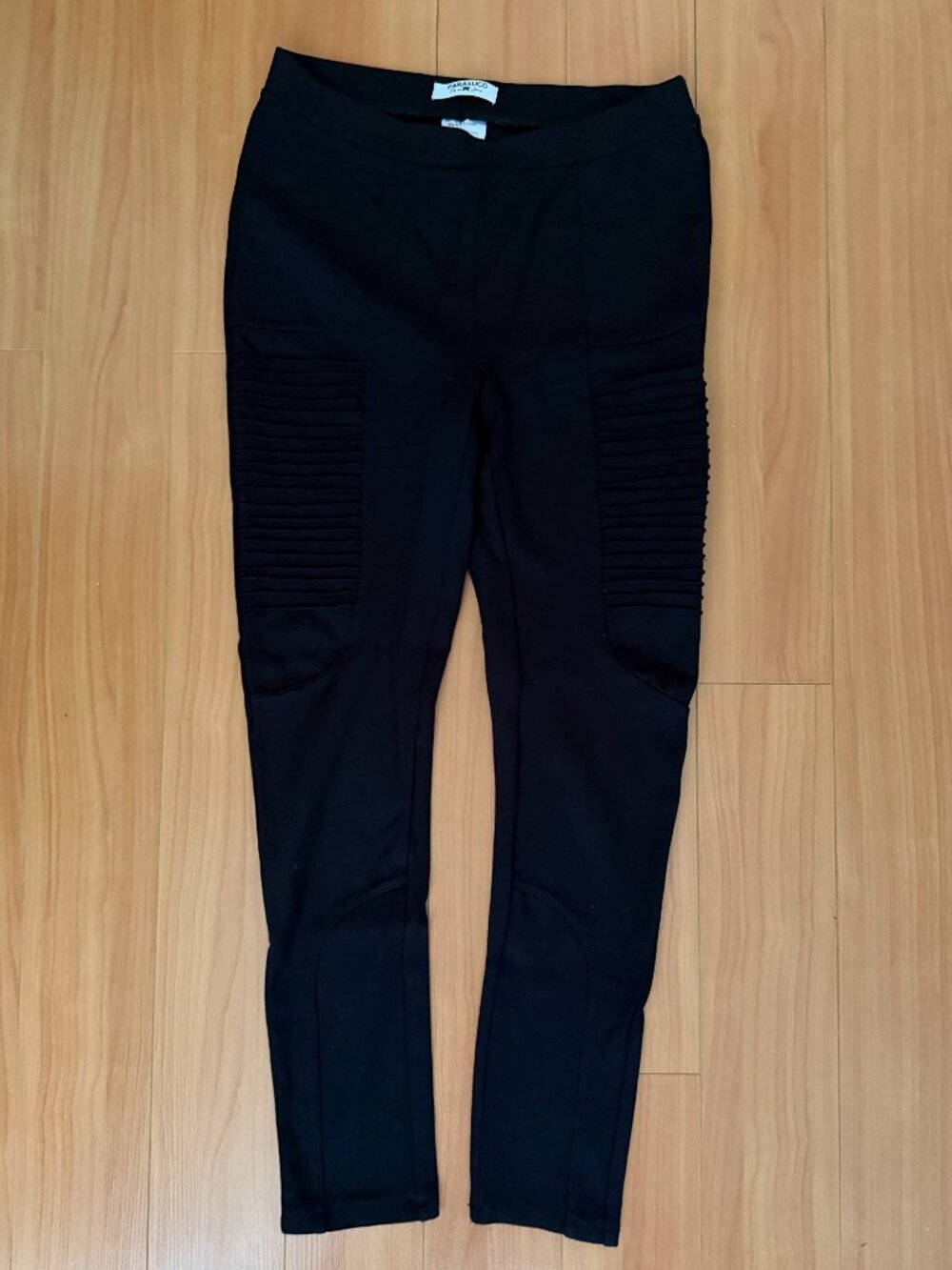 Parasuco Black Motorcycle-Style Leggings - Picture 3 of 9